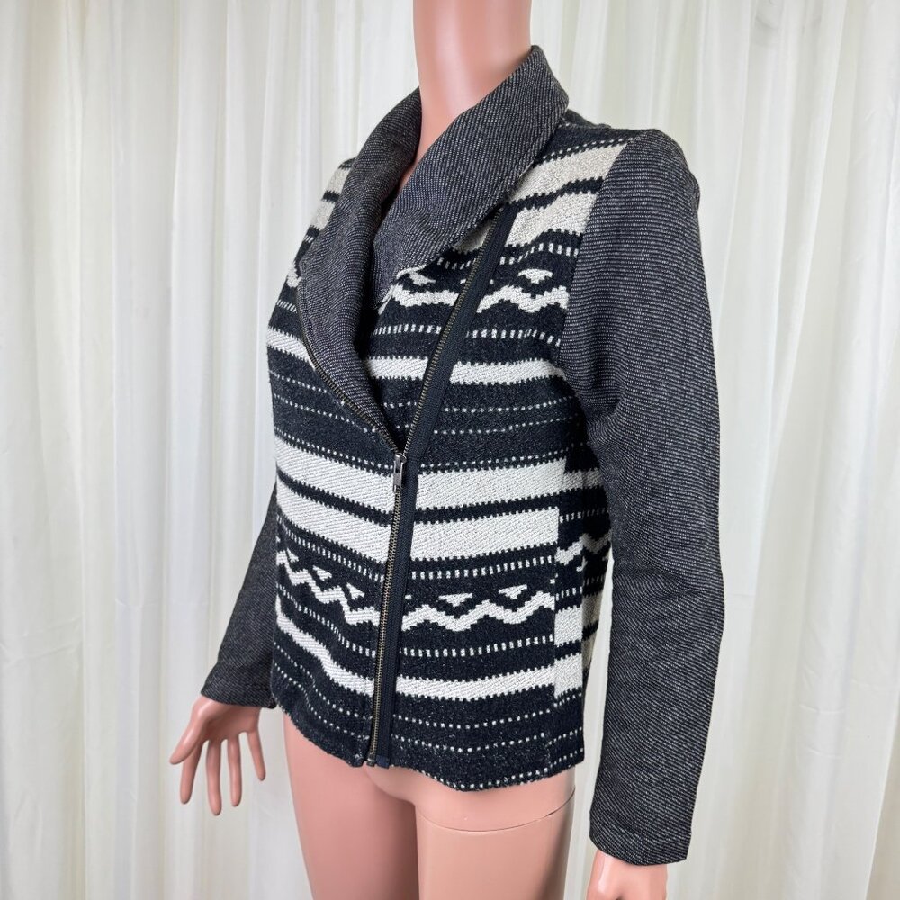 Women's Anthropologie Dolan T-Shirt BlackLetter Jacket Size MD Gray Black - Picture 5 of 15